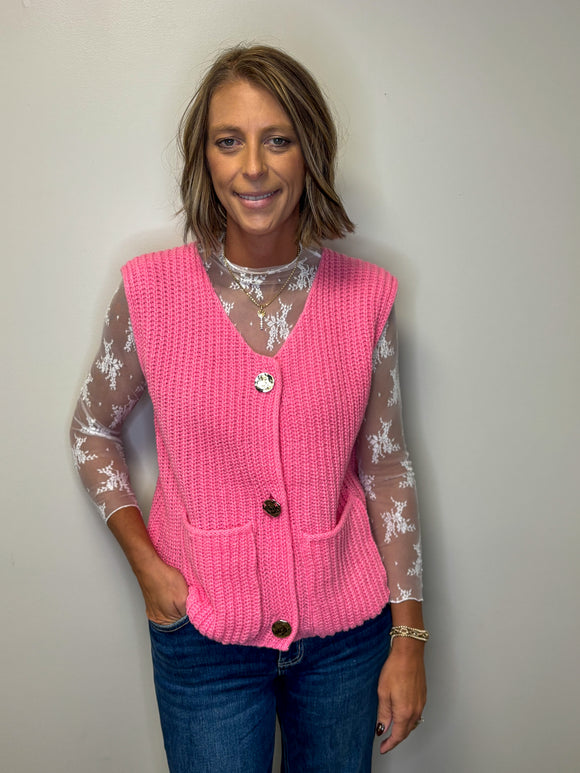Bubble Gum Knit Vest