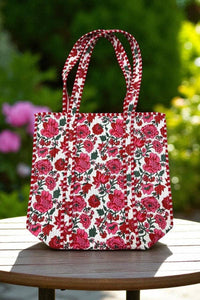 Poppy Lane Pink Floral Tote Bag