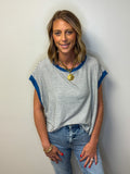 Outline Blue Top