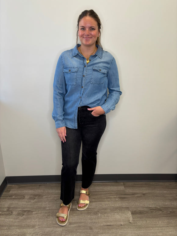 Chambray Denim Top
