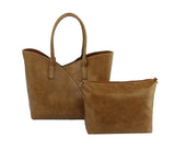 2 2-in-1 Stitch Trim Detail Shoulder/Tote Set Bag