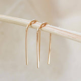 Open Arc Dangle Earrings, 14k Gold Fill & Sterling Silver