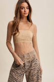 Sheer Lace Long-Sleeve Top
