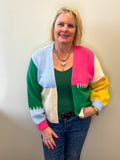 Vibrant Color Block Cardi