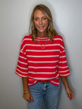 Cuffed Sleeve Oversized Top