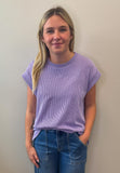 Cap Sleeve Solid Ribbed Top