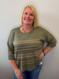 Drop Shoulder Stripe top
