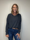 Polka Dot Bubble Hem Top