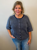 Washed Ribbed Cardi