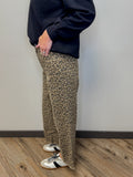 Leopard Print Straight Leg Pant