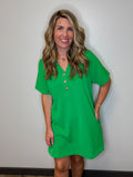 Golden Button Dress