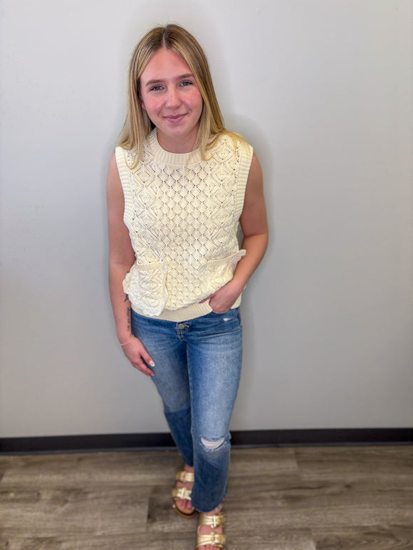 Eyelet Lace Vest
