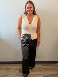 Satin Straight Leg Pant