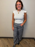 Print Barrel Pants