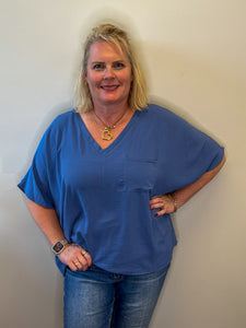 V-Neck Pocket Top