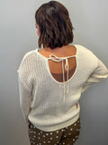 Open Tie Back Sweater