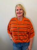 Stripe Half Sleeve Top