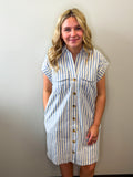 Weekend to Work Stripe Shirt Dress