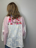 Pink Floral Statement Top
