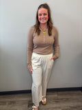 Neutral Wide Leg Pants
