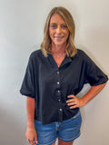 Oversized Button Front Knit Top
