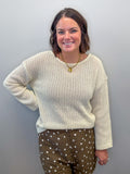 Open Tie Back Sweater