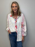 Pink Floral Statement Top