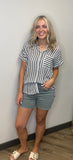 Back Pocket Embroidery Shorts