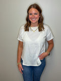 Exposed Seam Cotton Tee