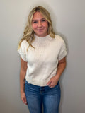 Mock Neck Crop Sweater