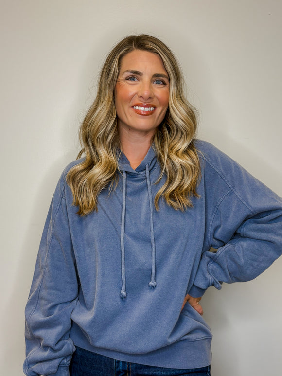 Mineral Wash Detail Hoodie