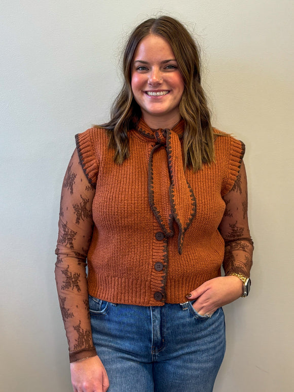 Contrast Stitch Sophisticated Top