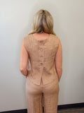 Back Button Sleeveless Top