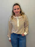 Snap Button Stripe Henley
