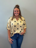 Satin Polka Dot Top