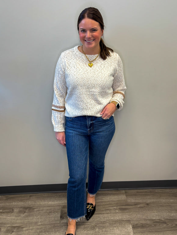 High Rise Raw Hem Kick Flare