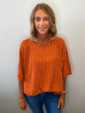 Polka Dot Dolman Top
