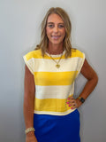 Cap Sleeve Stripe Top