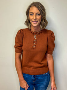 Ruffled Neck Sweater