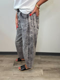 Grey WIde Leg Denim Jean