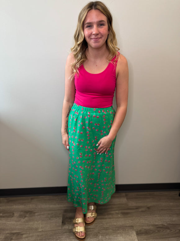 Floral Midi Skirt