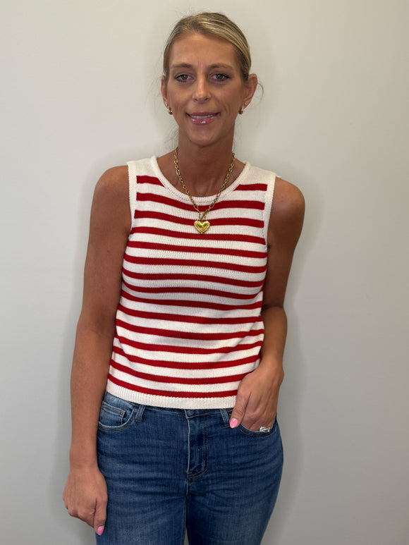 Stripe Sweater Tank