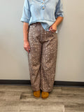 Print Barrel Pants