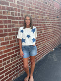 High Waist Cut Off Denim Short