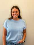 Solid Basic Ribbed Tee