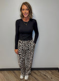 Animal Print Drawstring Pant