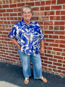 Bold Floral Print Top