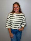 Cuffed Sleeve Oversized Top