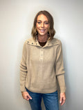 Button 3/4 Snap Sweater