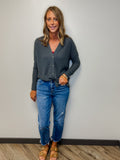 High Rise Crop Straight Jean